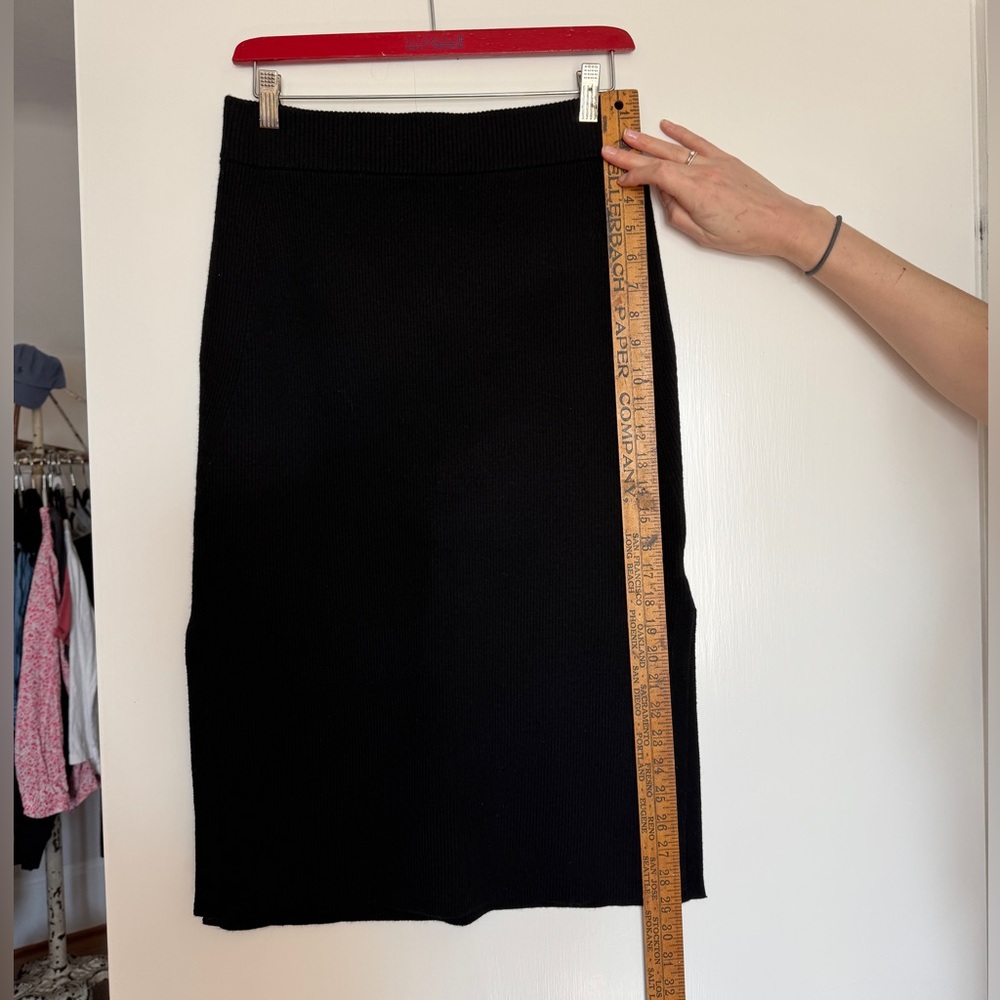 AYR black rib knit sweater skirt M